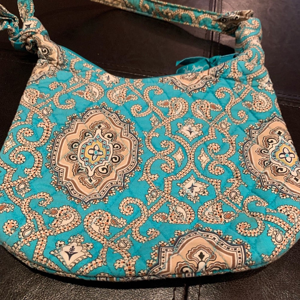 🩷VERA BRADLEY🩷MAGGIE TOTALLY TURQUOISE VINTAGE SHOULDER BAG🩷 - Picture 2 of 6
